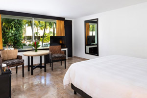 King Bed Pool View room at at Presidente Cozumel Resort Spa